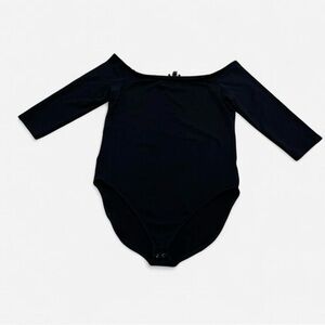 Express Black Off-Shoulder 3/4 sleeve Bodysuit [size Large]